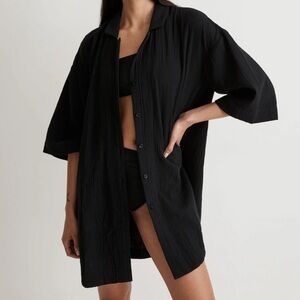 Madewell lightspun cover up mini shirt dress